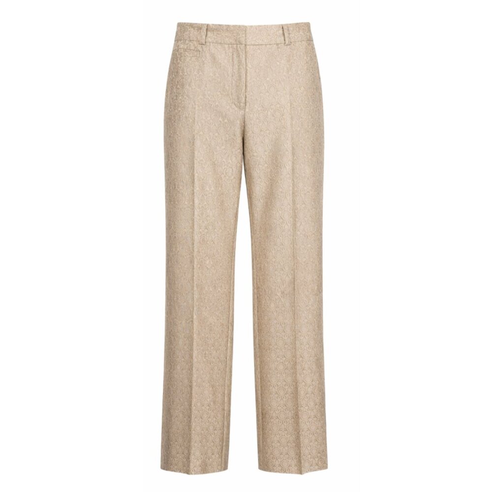 Luxurious Ann Taylor Cream 100% Silk Brocade Paisley Pants